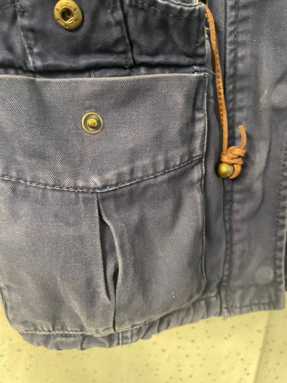 Women's H&M Navy Drawstring Utility Jacket - Picture 3 of 4